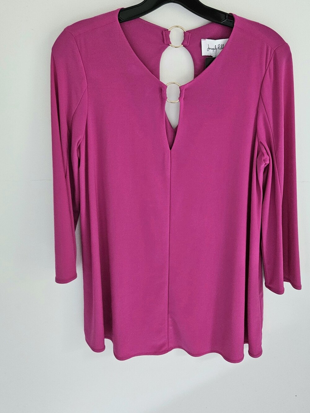 Joseph Ribkoff Top Ring Accent Vibrant Raspberry Pink NWT - Picture 2 of 5